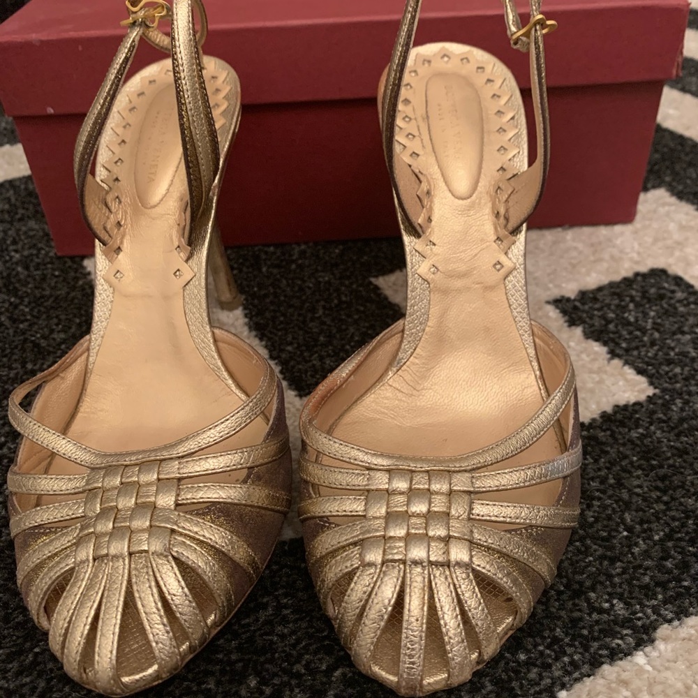 Bottega slingbacks gold size:36.5